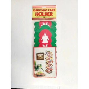 Vintage 1983 Christmas Angels Card Holder Cardboard Holds 30 Cards NIP 4…